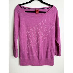 New Women's Nike Vintage Gym Crew Tee Pink Size S